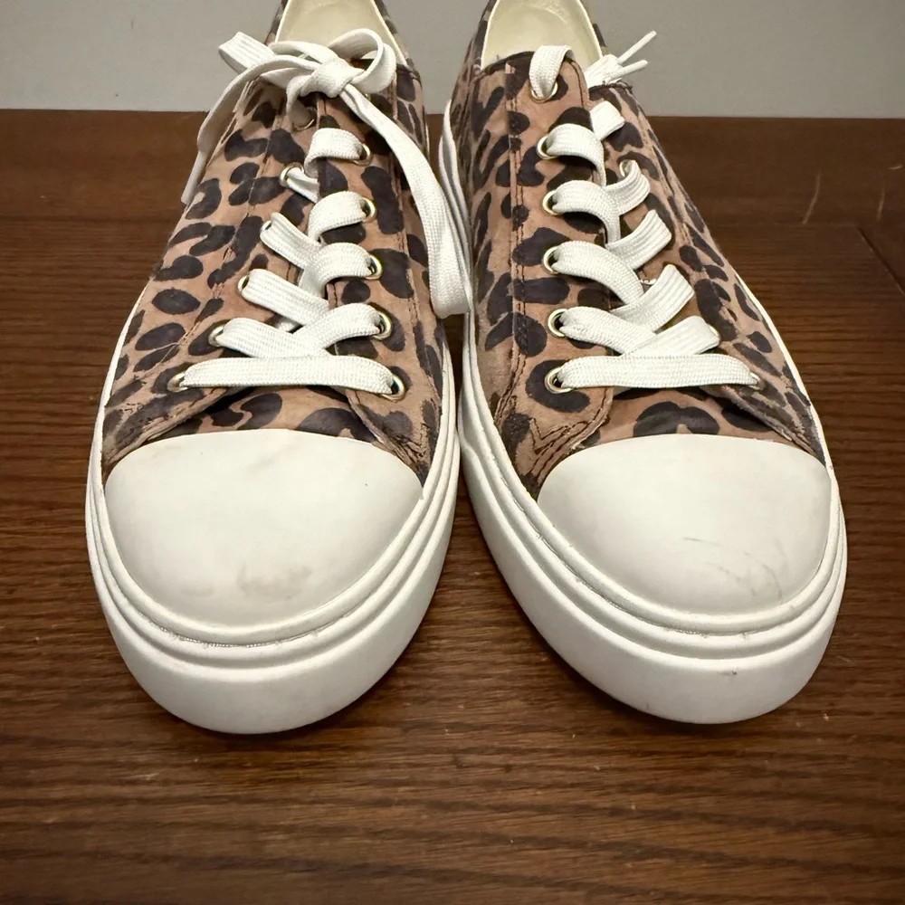 Stuart Weitzman Sammy Leopard Print‎ Platform Sneakers 7